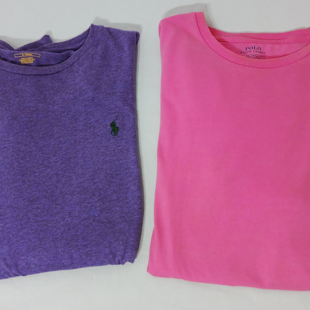 Polo by Ralph Lauren Men's Short Sleeve Tees in Purple and Pink